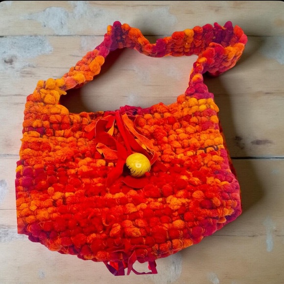 Boho Bag Crochet Purse Large Chunky Woven bag Hand crafted - Picture 11 of 14